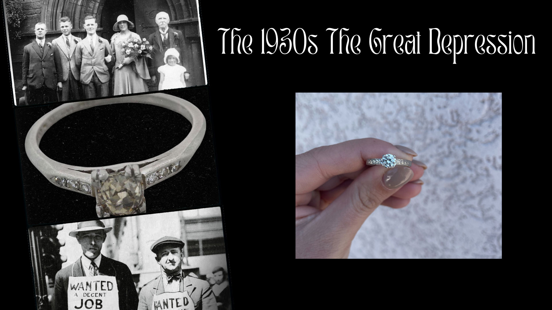 Vintage 1930s 14K White Gold Diamond Ring - Larc Jewelers